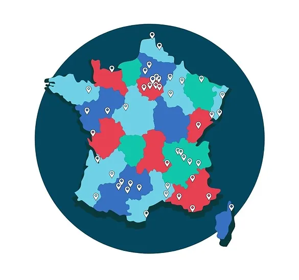 carte des régions françaises